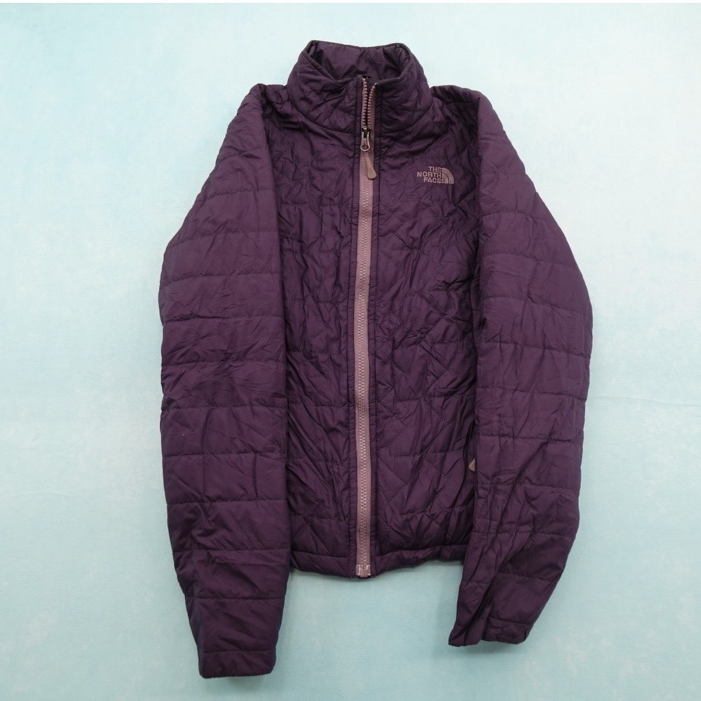 The North Face Womens ThermoBall Puffer Jacket XS Purple Insulated Full Zip